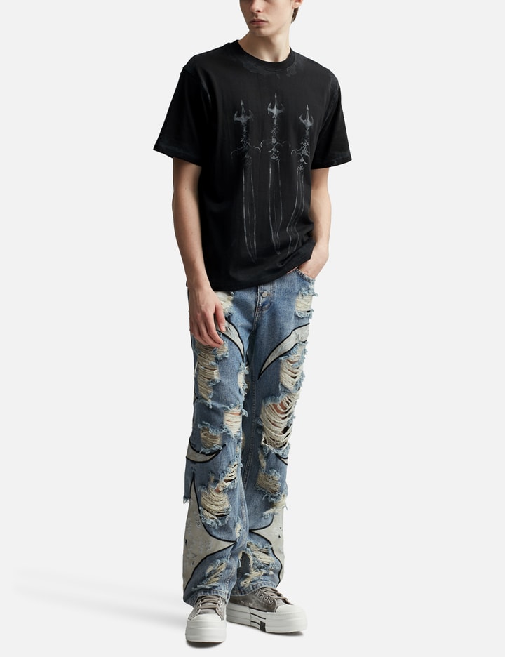 Moon Star Distressed Denim Jeans Placeholder Image