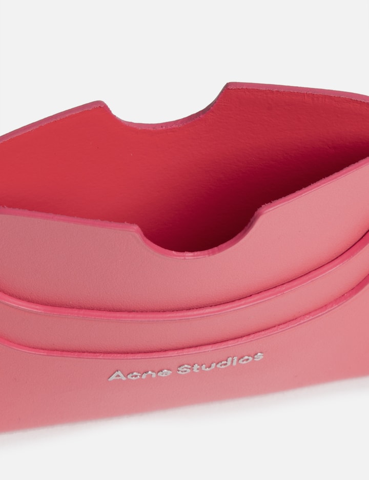 Shop Acne Studios Leather Card Holder In Pink