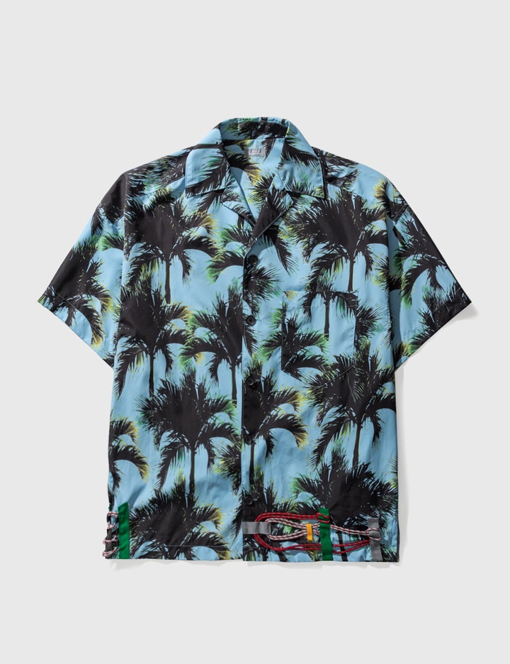 Kolor Hawaii Print Polyester Shirt In Blue