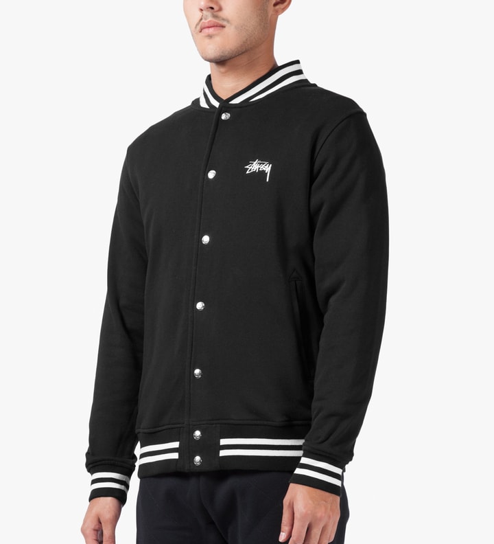 Stüssy Black Fleece Varsity Jacket
