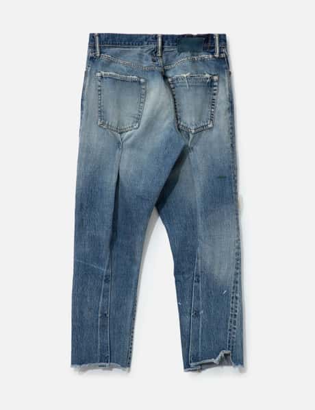 Pantalon Jean Visvim Journeyman Indigo Crash - Taille 2 (Waist 32) - Coupe Ajustée - Parfait état