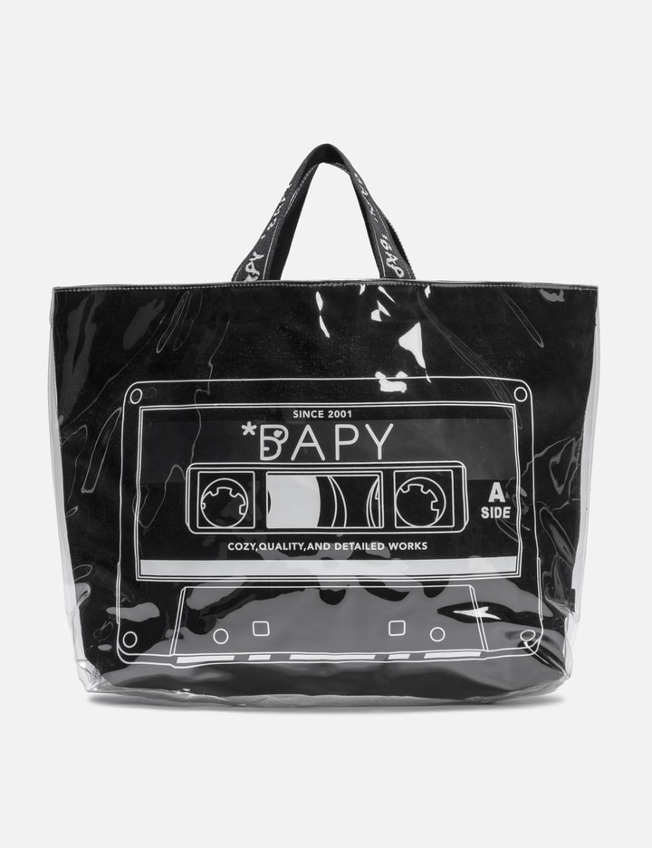 Bapy Plastic Tote Bag In Black