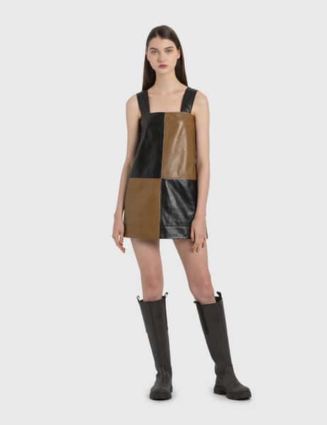 Ganni - Lamb Leather Strap Dress | HBX