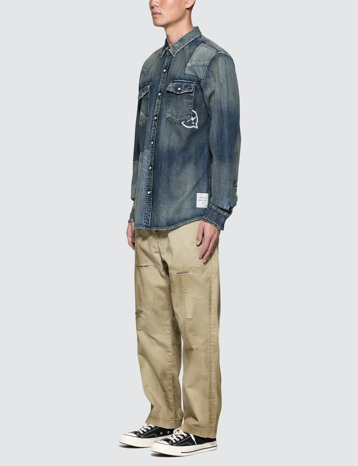 Patchwork Denim Shirt Placeholder Image