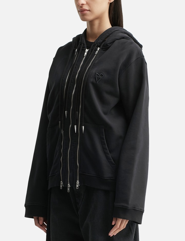 Vain Three Zip Hoodie In Animal Print