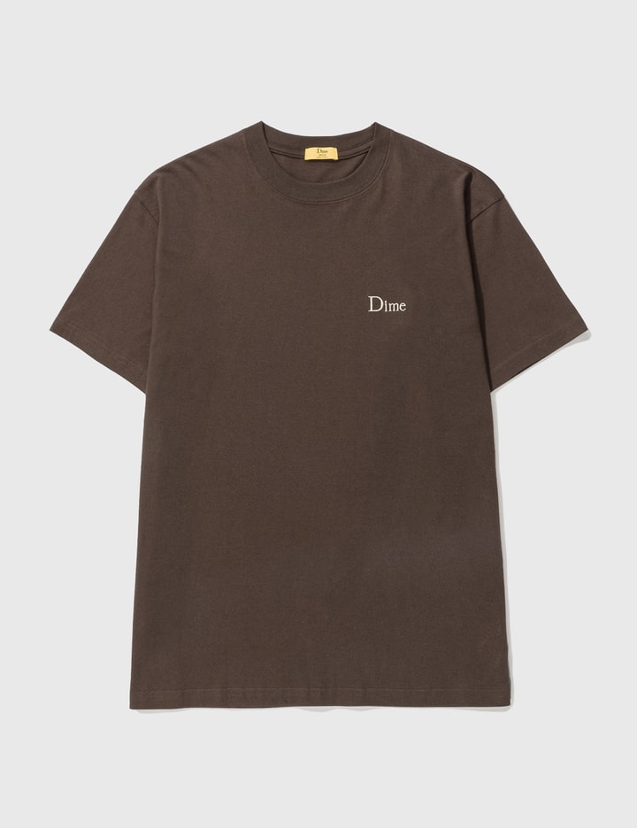 Dime Classic Small Logo T-shirt In Brown