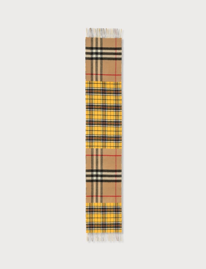 Contrast Check Cashmere Merino Wool Jacquard Scarf Placeholder Image