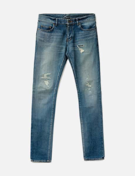 Saint Laurent Destroyed Slim Jeans