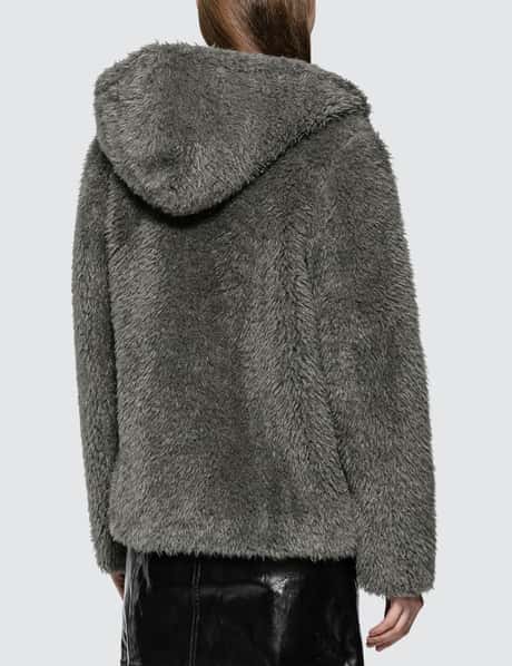 Helmut Lang Shaggy Fur Bomber Jacket HBX Globally Curated