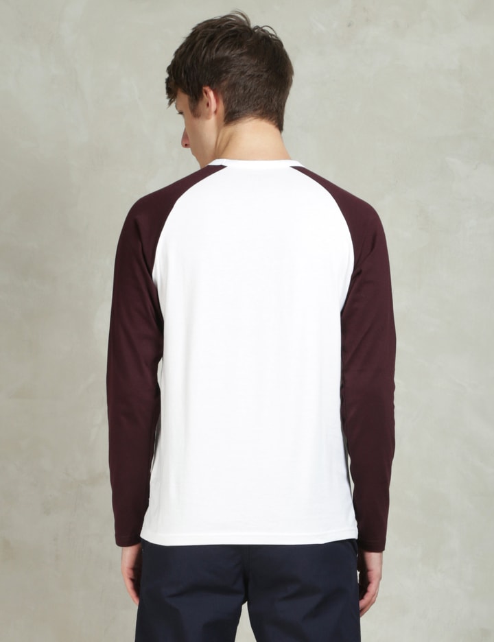 Carhartt Work In Progress White/Damson L/S Dodgers T-Shirt