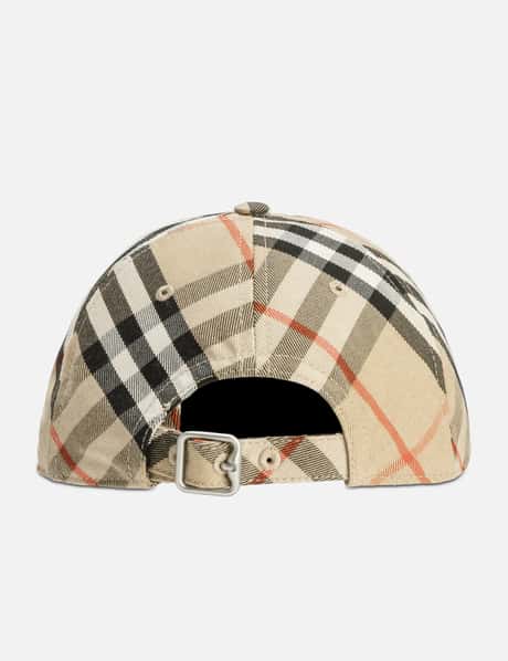 Burberry - Check Cotton Blend Baseball Cap | HBX display picture 3