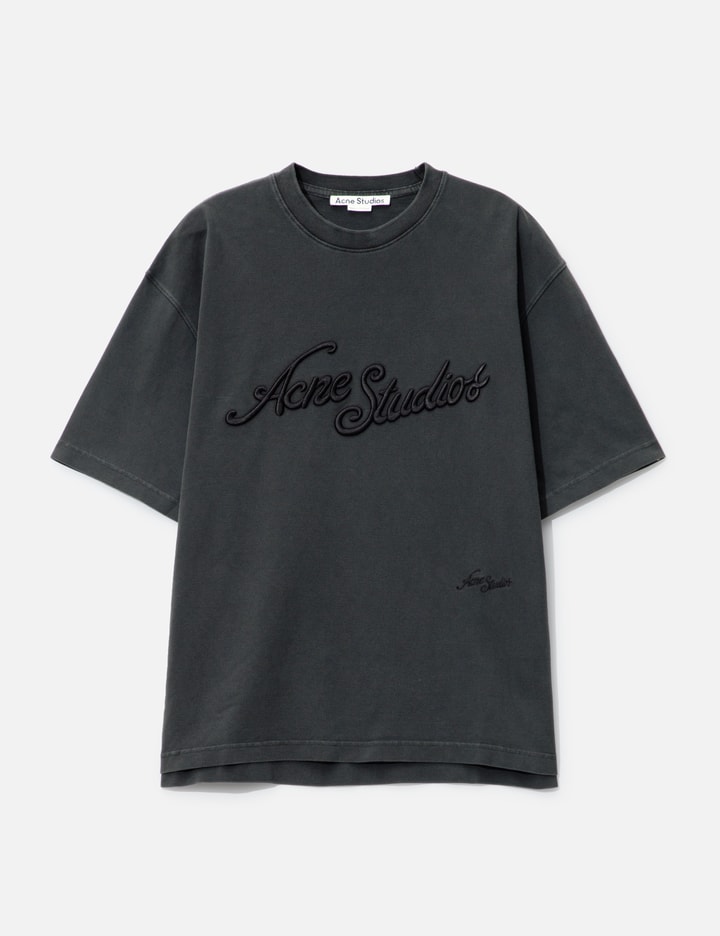 Acne Studios Black Relaxed Fit Logo T-shirt