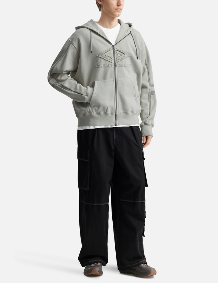 Boiler Room X Umbro Appliqué Zip Hoodie In Gray