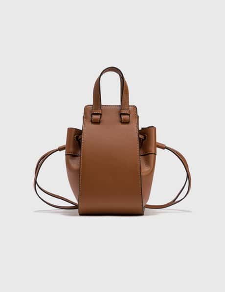 LOEWE Hammock Drawstring Bag Mini Brown Classic Calf Handbag LOEWE Hammock Drawstring Bag Mini 314.30.V07 Tan (Brown  main image 3