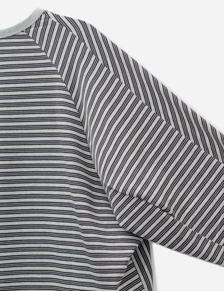 AJOBYAJO Sculpted Raglan Stripe Long Sleeve