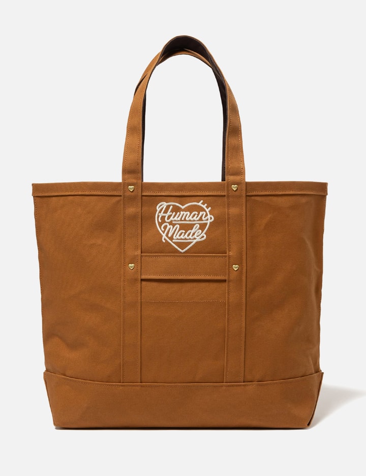 Human Made Large Duck Canvas Tote In Brown