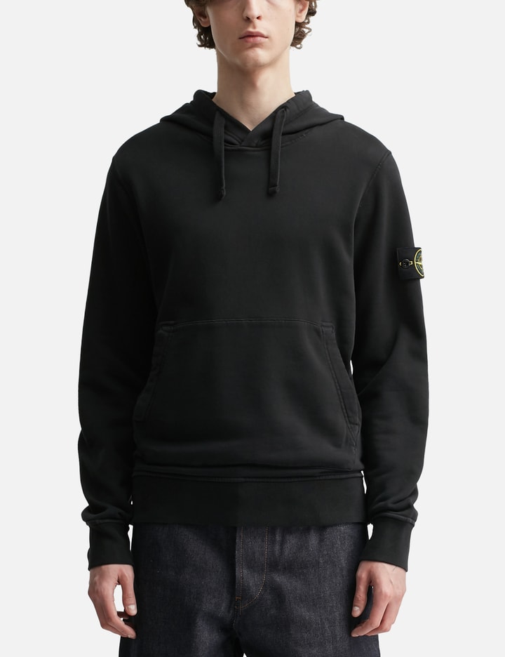 스톤 아일랜드 Garment Dyed Cotton Fleece Hoodie