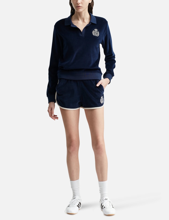 NY Crest Longsleeve Velour Polo Placeholder Image