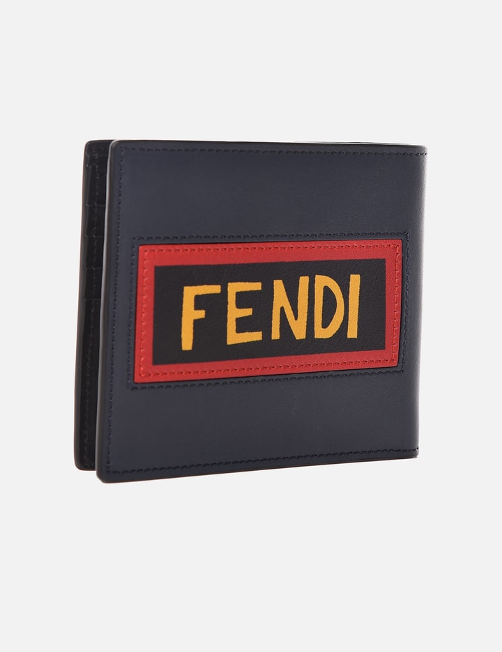 Fendi Vocabulary Blue Bi-Fold Wallet in Blue Lavagna Placeholder Image