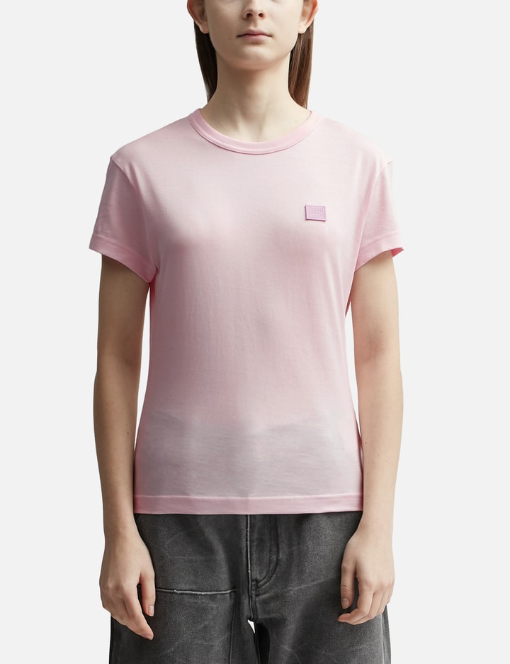 Acne Studios Crewneck T-shirt In Pink