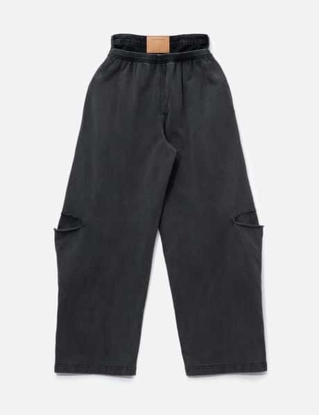 Pre-Styled Slashed Sweatpant With Denim Waistband view 8