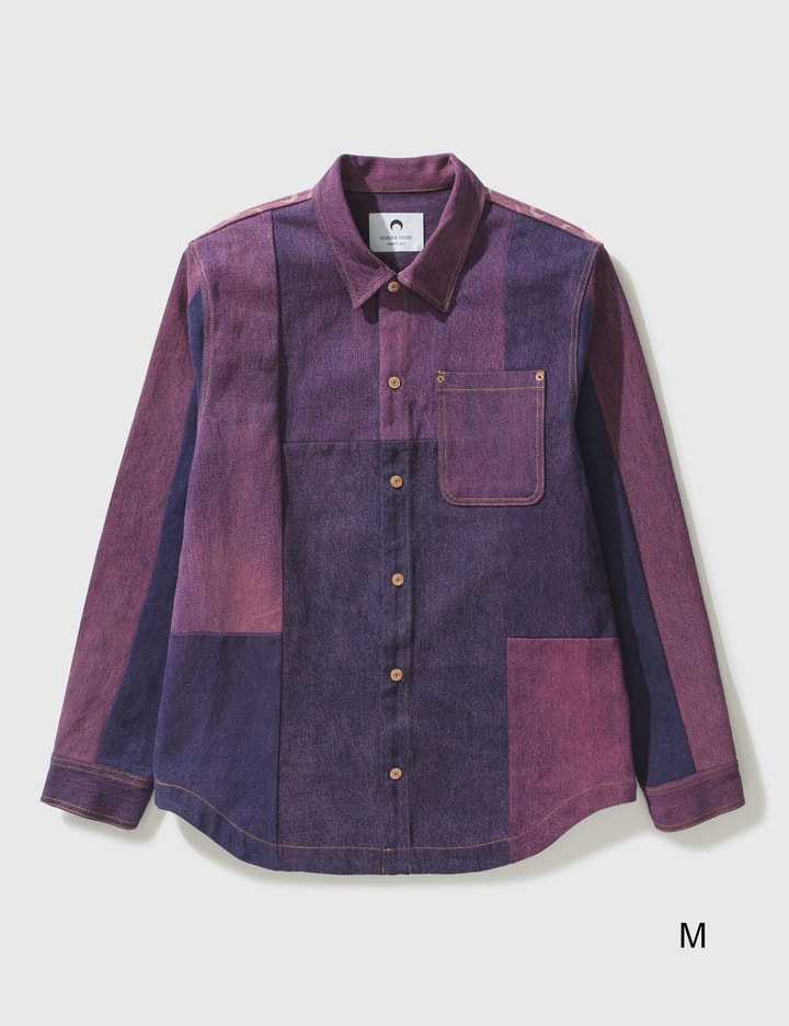 Unisex Pink-tones Denim Overshirt Placeholder Image