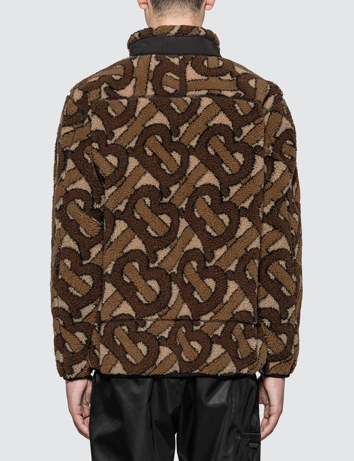Burberry Southmead Monogram Fleece Jacket In Brown
