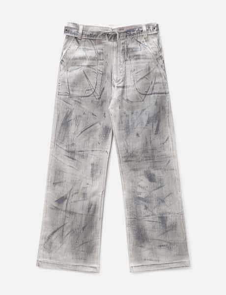 FINE CHAOS Waxed Double Belt Jeans