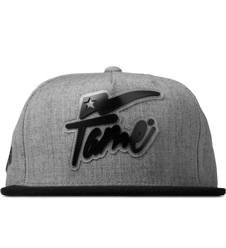 Black Champion Rubber Snapback Cap Placeholder Image