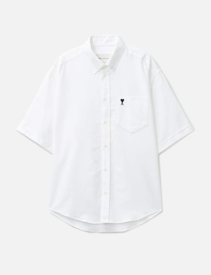 Ami Cotton Boxy Embroidered Ami De Coeur