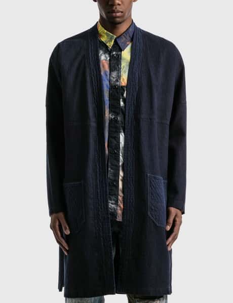 FDMTL - Rinse Indigo Haori Long Cardigan | HBX - ハイプビースト  