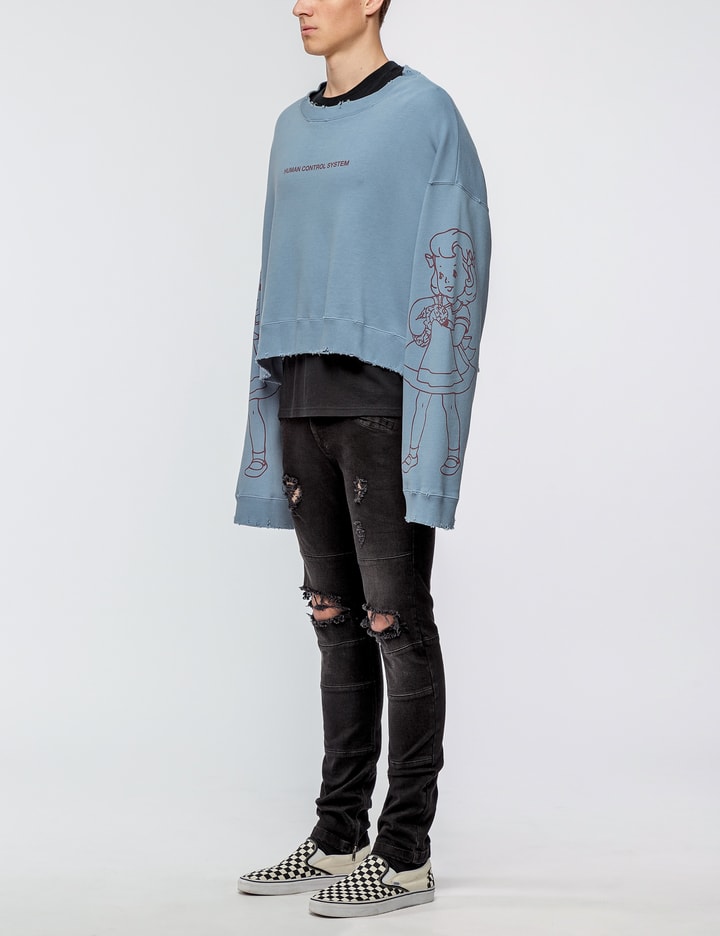 Distressed "Human Control System" Sweatshirt Placeholder Image