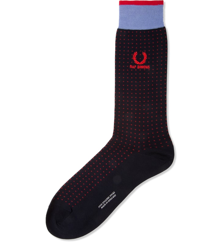Raf Simon x Fred Perry Navy Jacquard Square Socks Placeholder Image