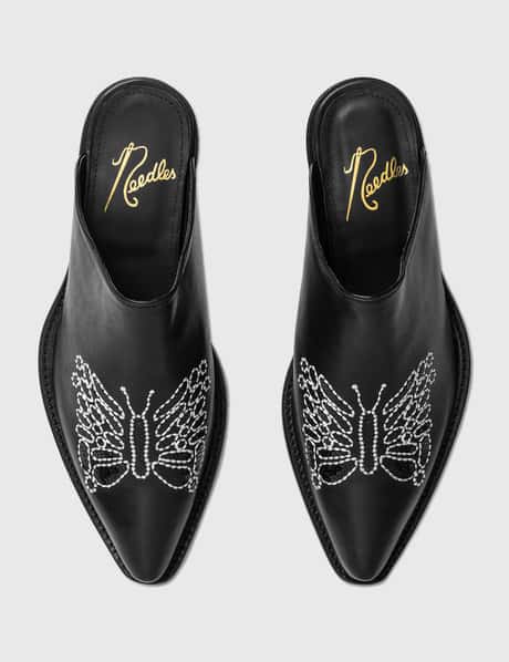 Needles - Heeled Papillon Embroidered Mule | HBX - Globally 