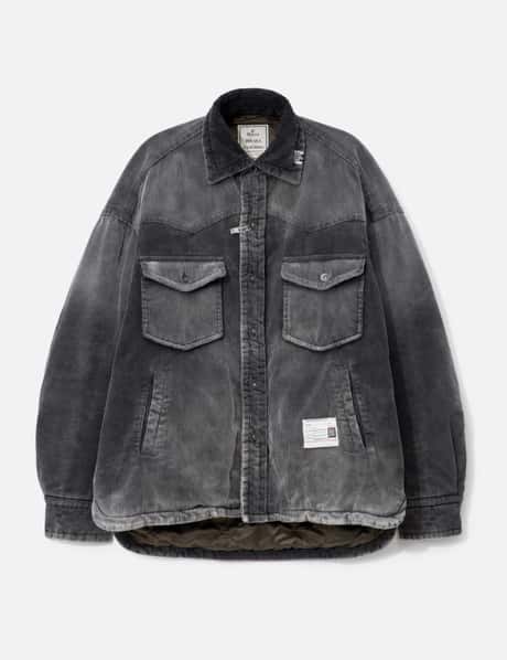 Maison Mihara Yasuhiro Distressed Corduroy Puffer Shirt