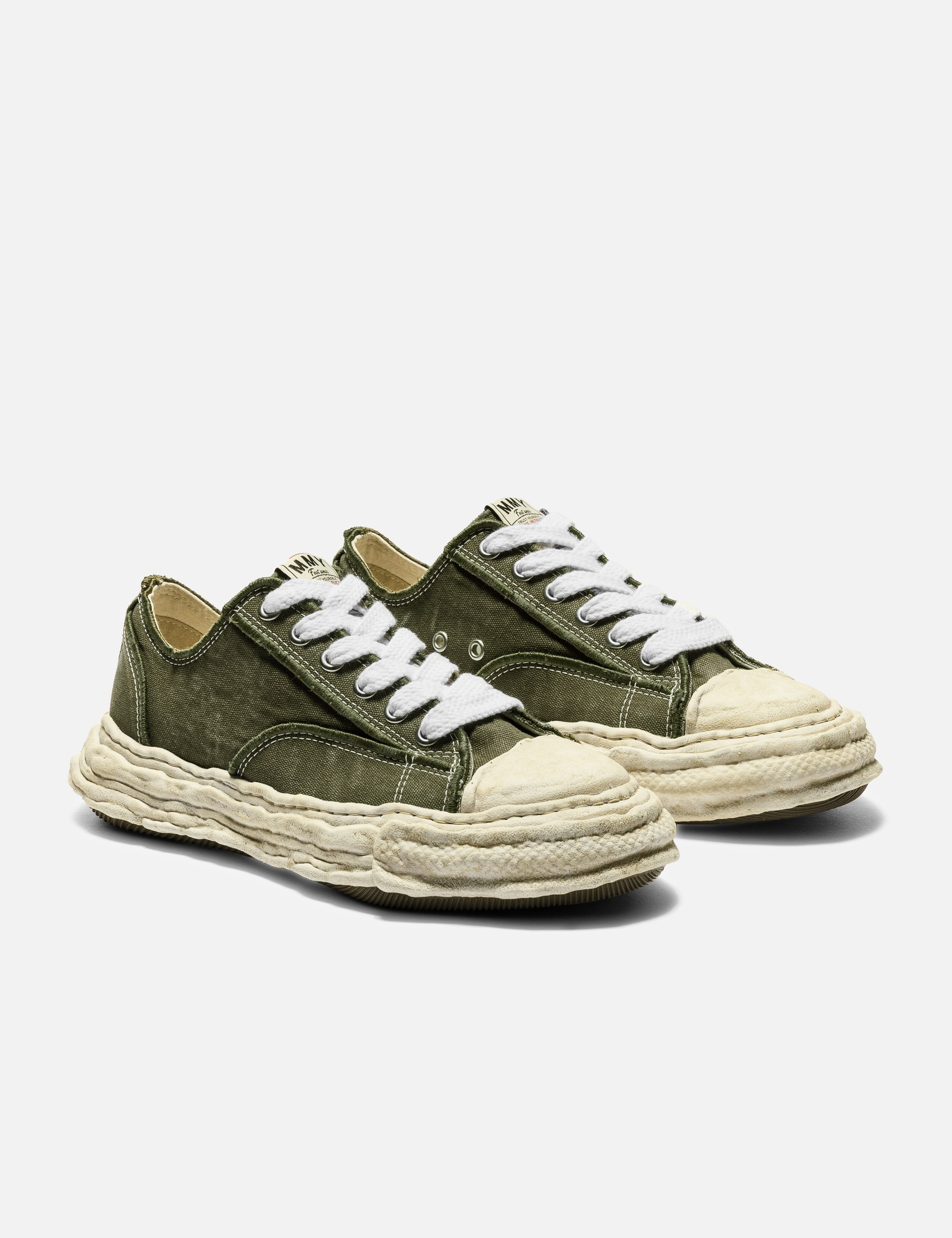 "PETERSON23" Original Sole Vintage Effect Embroidered Canvas Low-Top Sneaker view 16