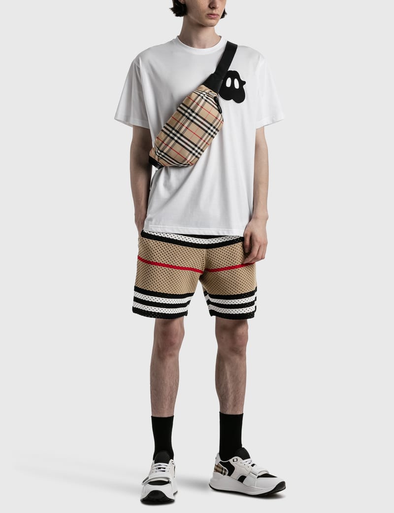 burberry men's kentond drawcord striped shorts