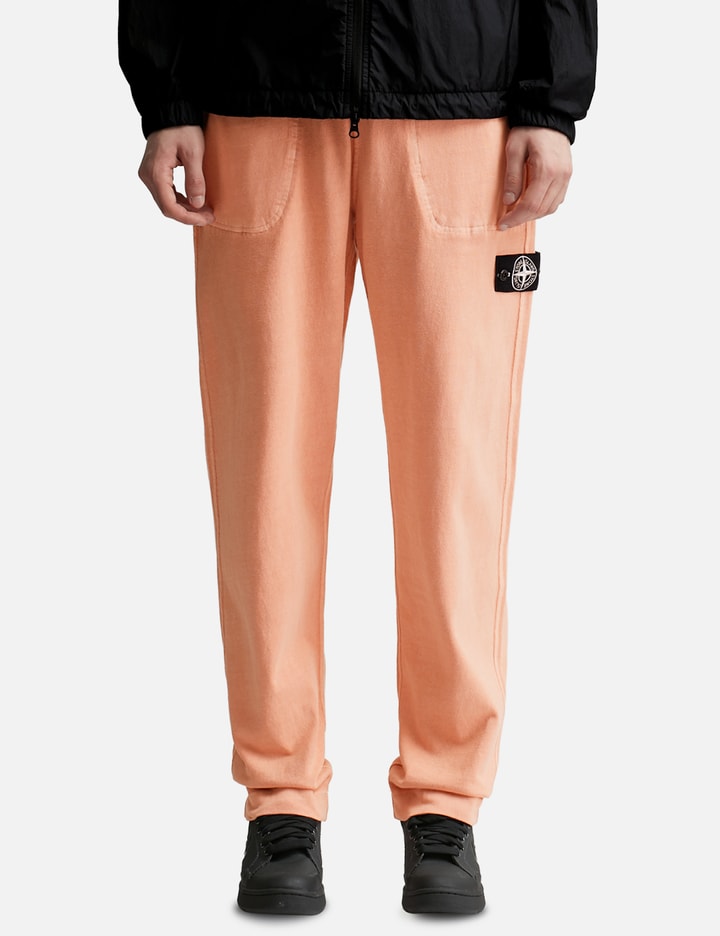 Shop Stone Island 60% Recycled Heavy Cotton Jersey Jogger Pant In Orange