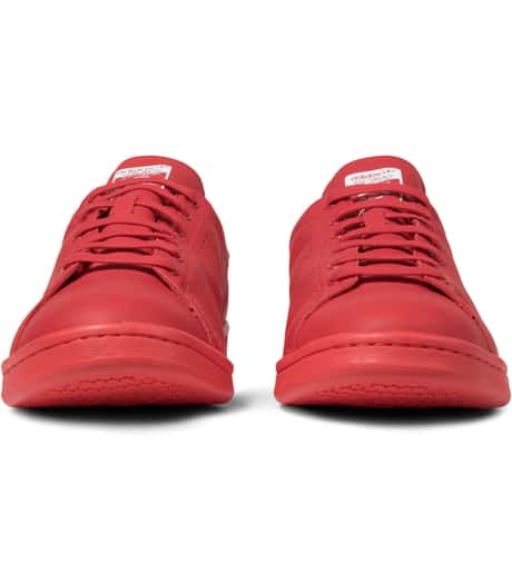 adidas Originals - Raf Simons X Adidas Originals Red/Red/White Stan Smith Shoes | HBX adidas Originals - Raf Simons X Adidas Originals Red/Red/White Stan Smith Shoes | HBX