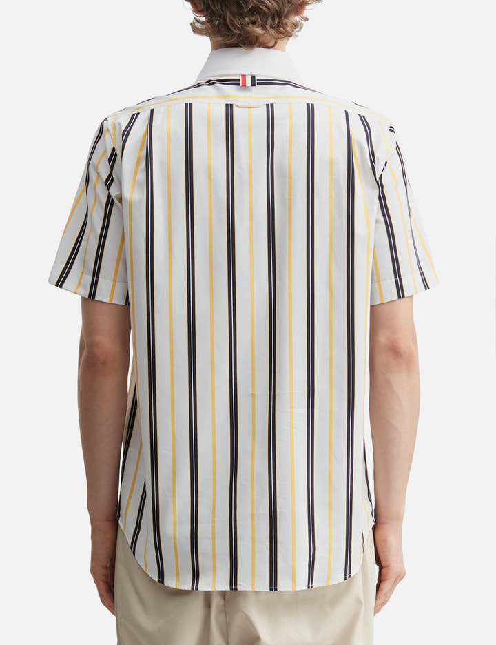 Repp Stripe Poplin Short Sleeve Shirt view 4