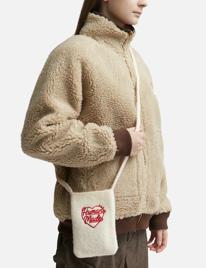 Shop Human Made Knit Mini Shoulder Bag In White