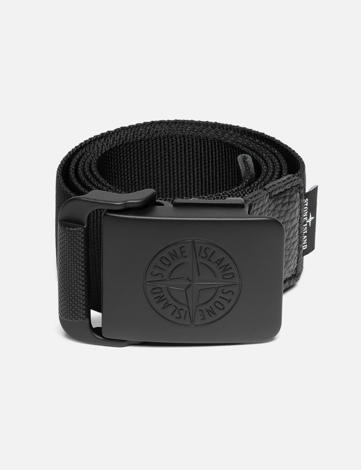 Stone Island Nylon Tape Belt With Compass Logo Buckle