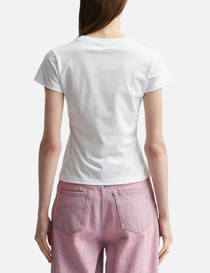 Ganni Baby Fit T-Shirt With Raspberry