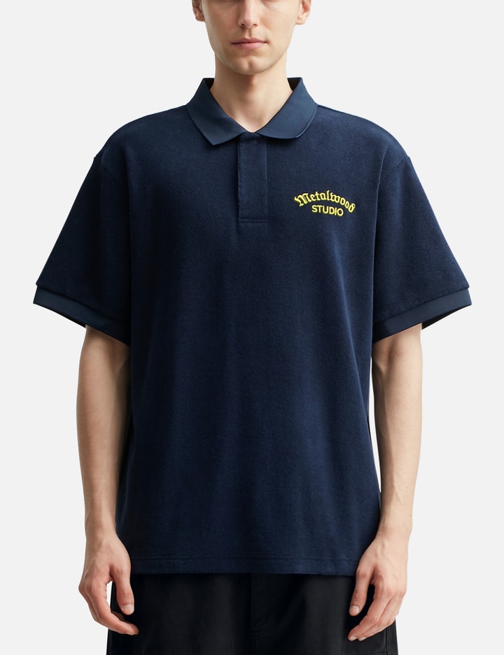 Metalwood Studio Medieval Terry Polo In Blue
