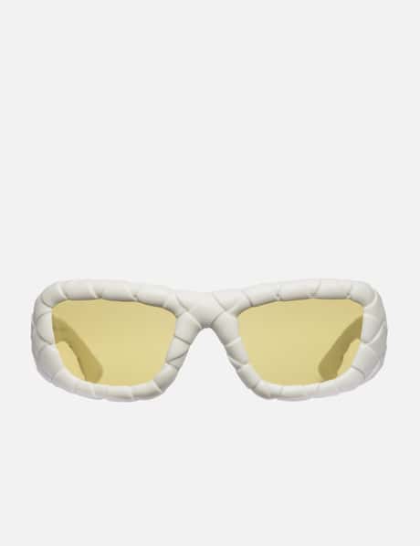 Bottega Veneta Intrecciato Rectangular Sunglasses