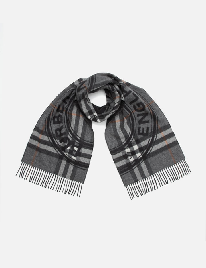 Montage Print Check Cashmere Scarf Placeholder Image
