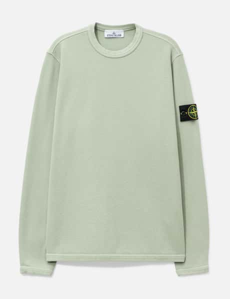 Mesh Stitch Organic Cotton Fleece Crewneck Sweatshirt view 6
