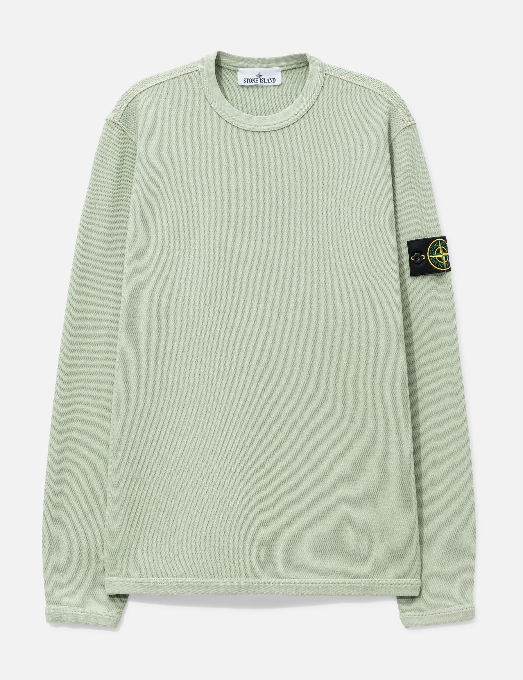 Mesh Stitch Organic Cotton Fleece Crewneck Sweatshirt view 16