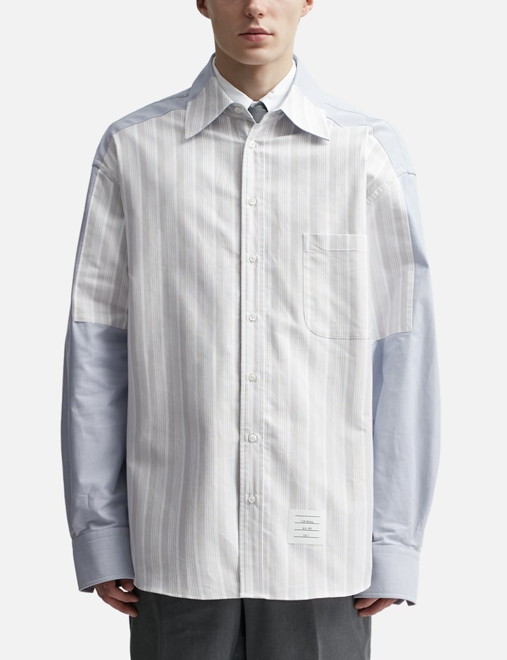 Oversized 4-Bar Rep Stripe Oxford Shirt Placeholder Image