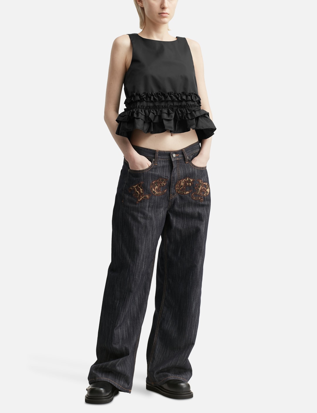 Duchesse Nylon Frill Top view 16